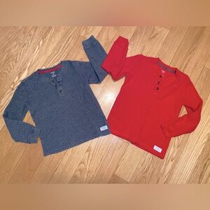 Long Sleeve Thermal Henley Tops (2)
